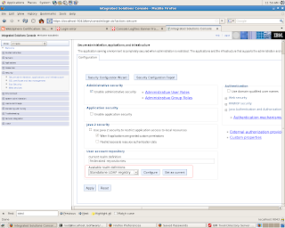 ldap registry standalone websphere server setting application configure alone stand