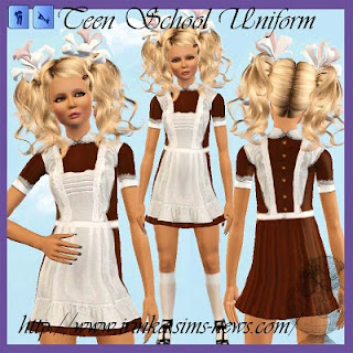 одежда - The Sims 3: Одежда для подростков девушек. - Страница 2 Tf+School+Uniform+by+Irink@a
