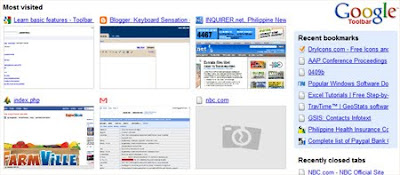 how do i get google to show my most visited websites at google.com how do i get google to show my most visited websites at google.com
