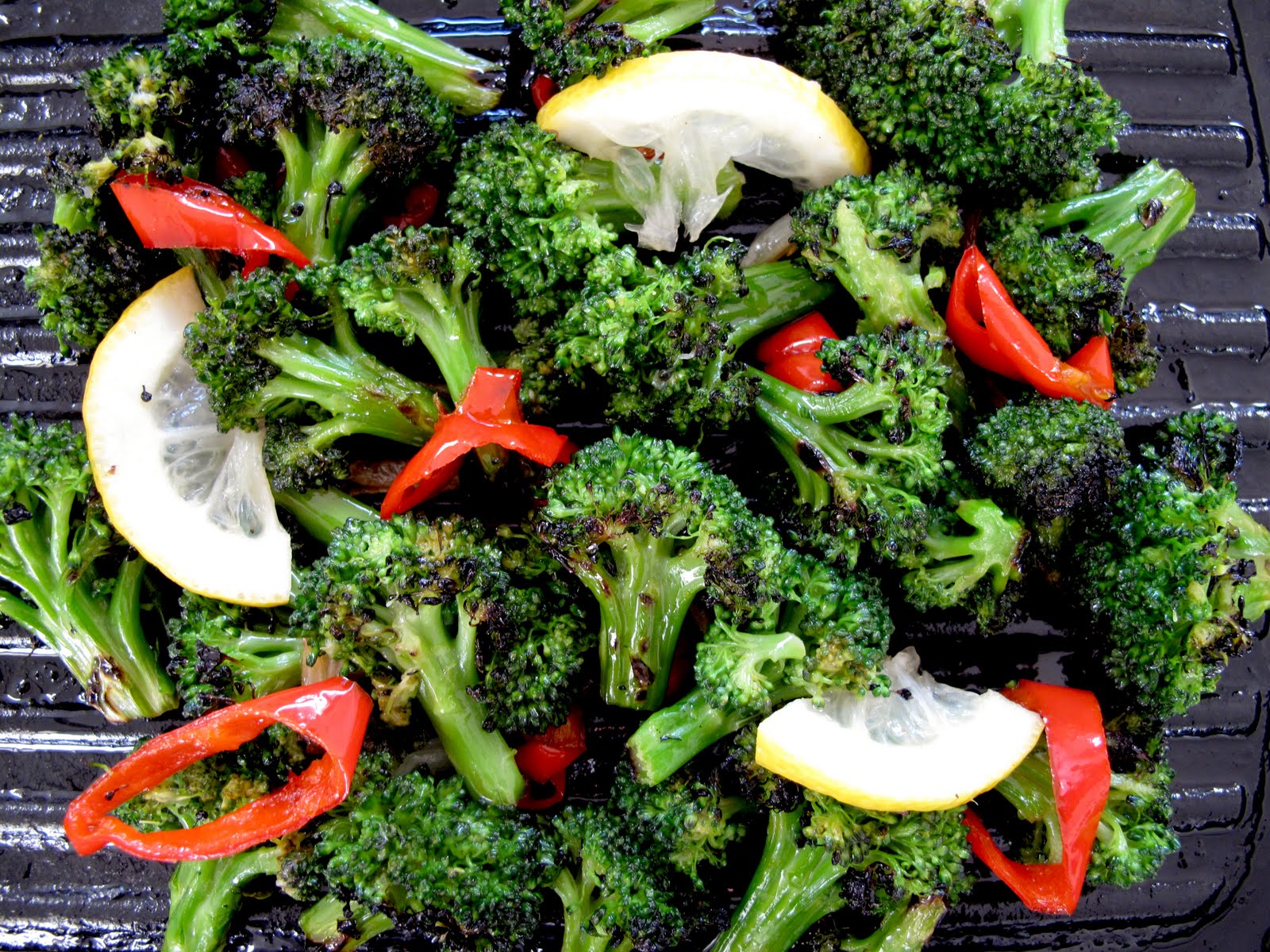 Blackened Broccoli with Chilli, Lemon and Garlic Food For Vitality
