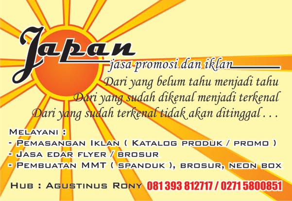 MEDIA ANEKA IKLAN BISNIS JAPAN - JAsa Promosi dan iklAN