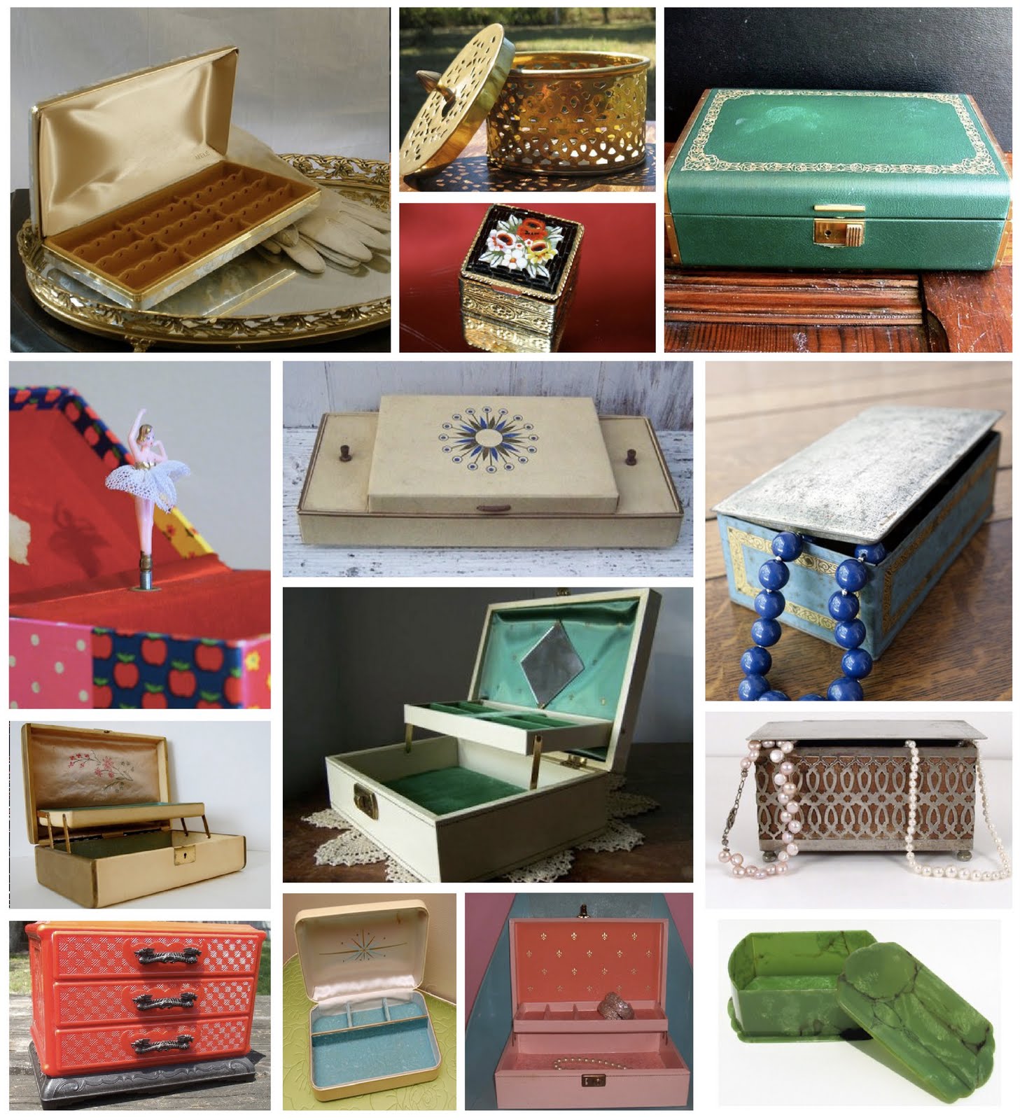 all kinds of vintage jewelry boxes Vintage jewelry box, Jewelry box, Jewelry boxes wholesale