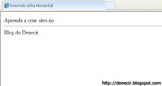 Inserindo uma Linha Horizontal em HTML