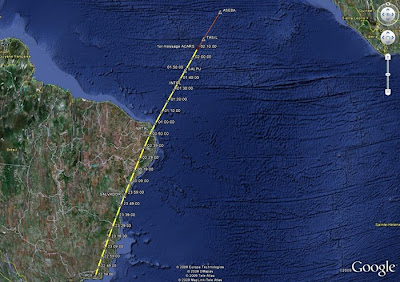 BEA image:AF447 flight path