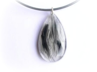 Pet hair jewellery - Rabbit fur pendant