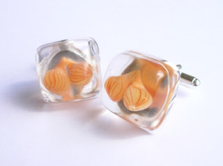 Vegetable Jewellery - Onion Cuffinks