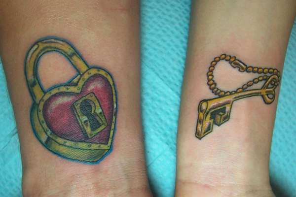 key tattoos. hair heart key tattoo . heart