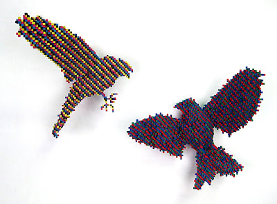 Natural Born competitors Digital & Real Worlds Collide In Shawn Smiths Pixelated Sculptures.