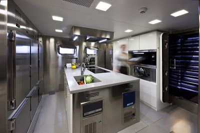 H2ome %28kitchen%29 H2ome Yacht Has A Sleek Profile, Modern Interiors & a $20 Million Asking Price.