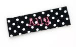 Black with White Dot Headband