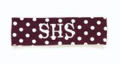 Burgandy with White Dot Headband