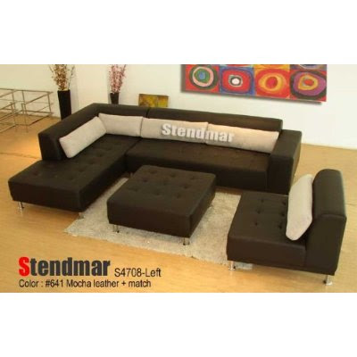 Modern Leather Sectional on 4pc Modern Euro Design Leather Sectional Sofa S4708 By Stendmar