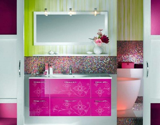 My Scandinavian Home Modern And Innovative Bathroom Decoration Using Bold Colors And Brilliant Use Of The Mosaics At Trendy Bathroom Interior Colors