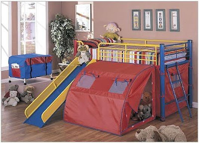 Childrens Bunk Beds Cabinets on 2011 Bunk Beds For Kids With Slides And Tent Wonderful Home Design