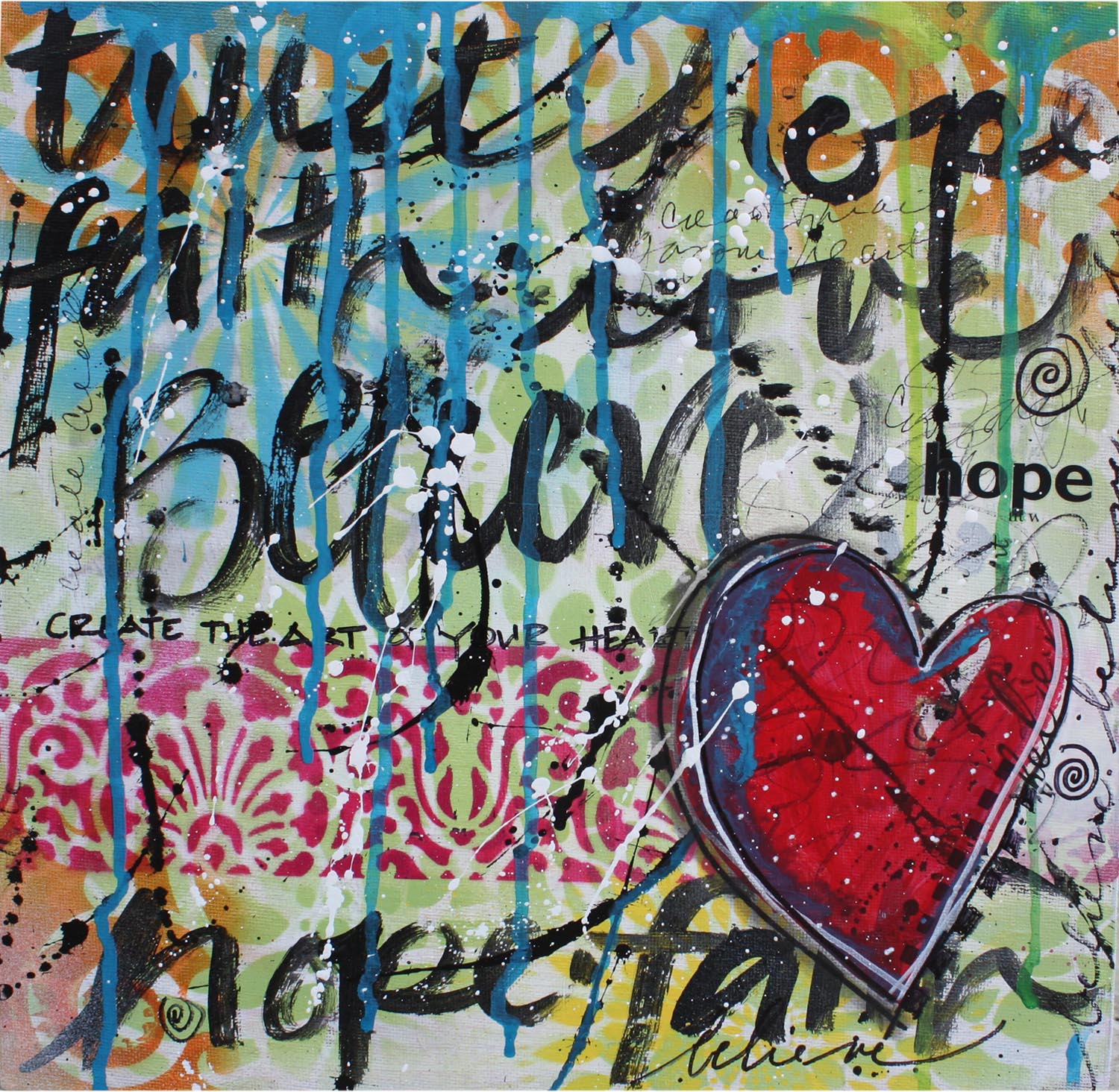 bright splatter paint