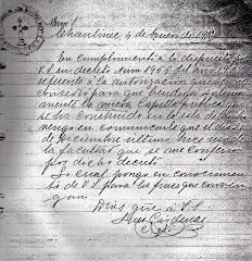 Documento con fecha de inauguración de la capilla