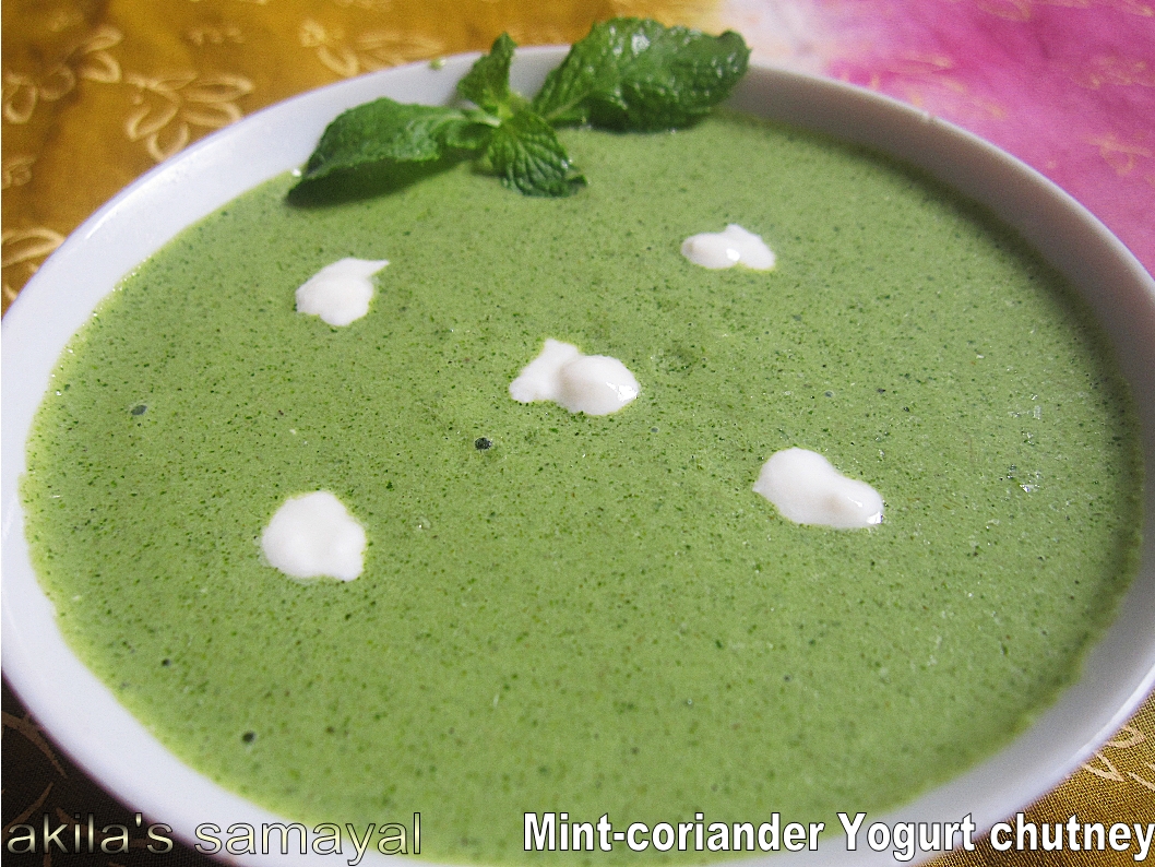 MintCoriander Yogurt Chutney Chutney Recipes Side dish for