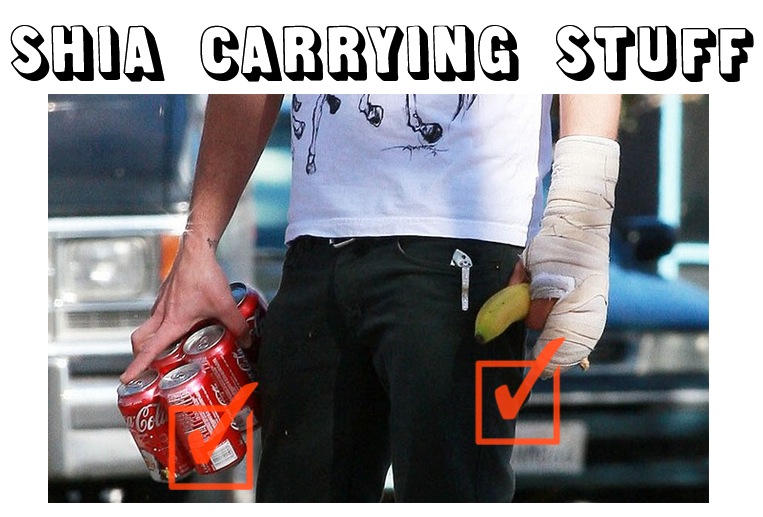 Shia Carrying Stuff
