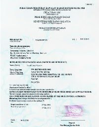 PERATURAN KAWALAN DADAH DAN KOSMETIK