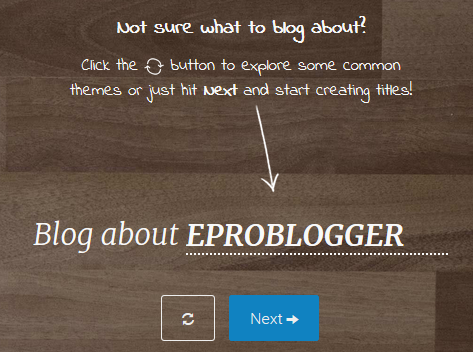 Blog Title generator by BlogAbout : EPB