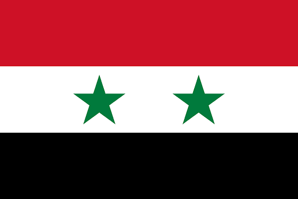 Logo Gambar Bendera Negara Suriah PNG JPG ukuran 600 px