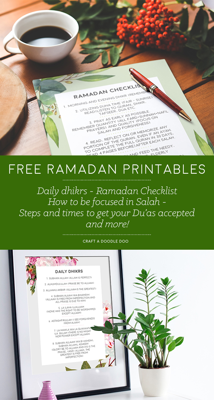 Craft A Doodle Doo Free Ramadan Printables Checklists Daily Reminders And More