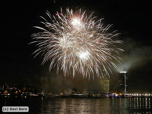 Festes de la Mercè: Fuegos artificiales desde el mar (Barcelona)