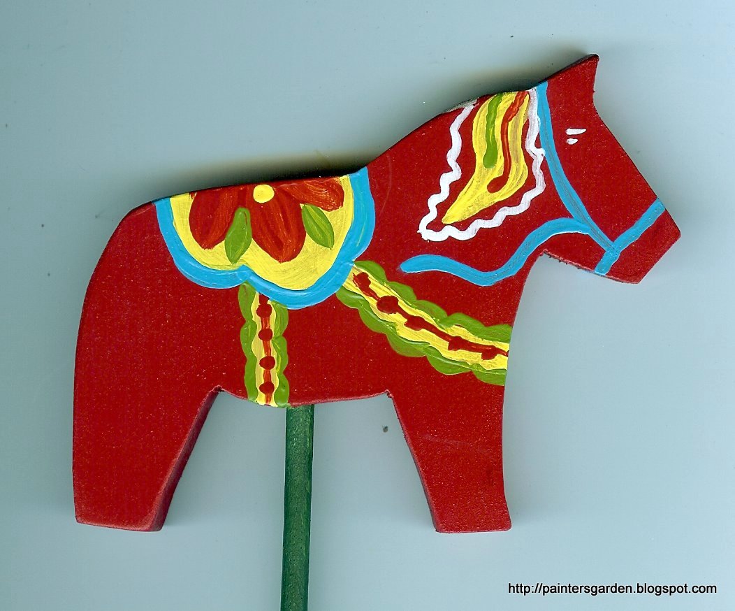 Paintersgarden Painting Red Dala Horses