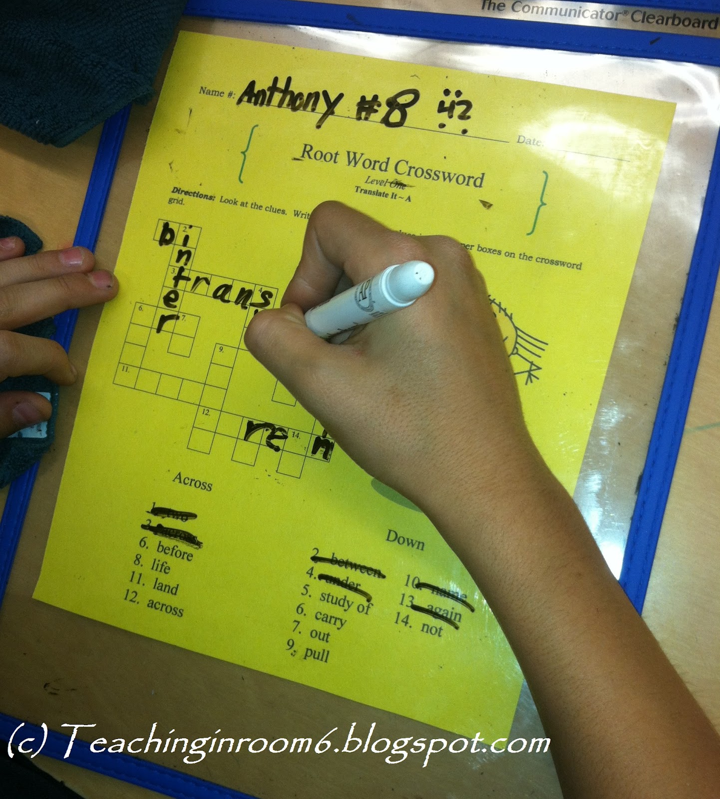 Root Words Intervention Style Teaching In Room 6