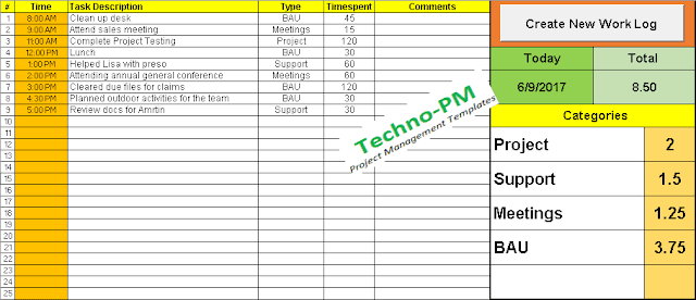 Daily Schedule Template Excel daily schedule template excel, work log template
