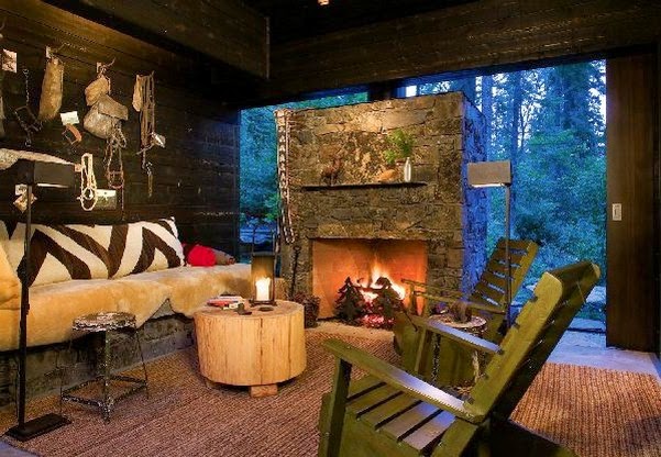 Living room rustic design