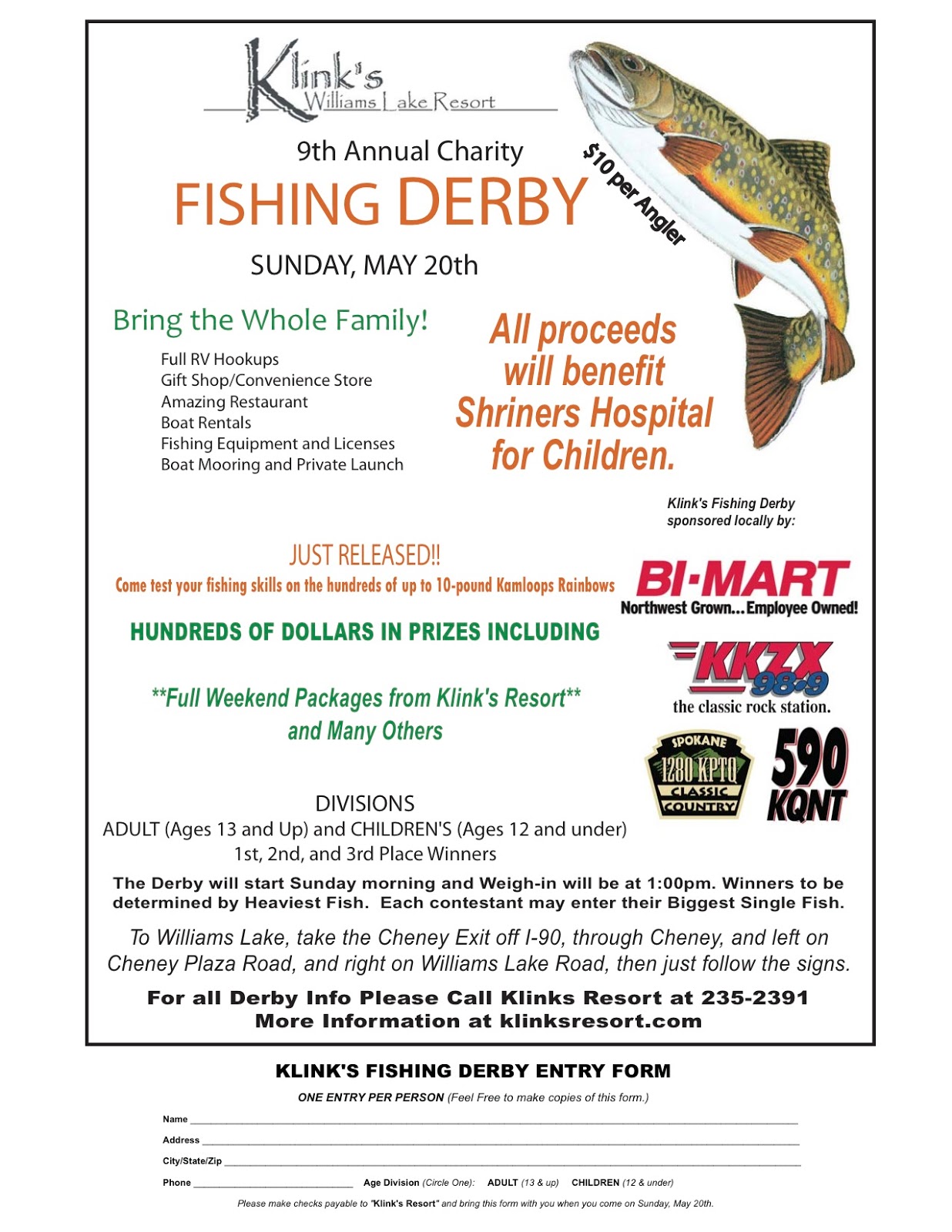 Chucking Line and Chasing Tail 9th Annual Klinks Williams Lake Resort