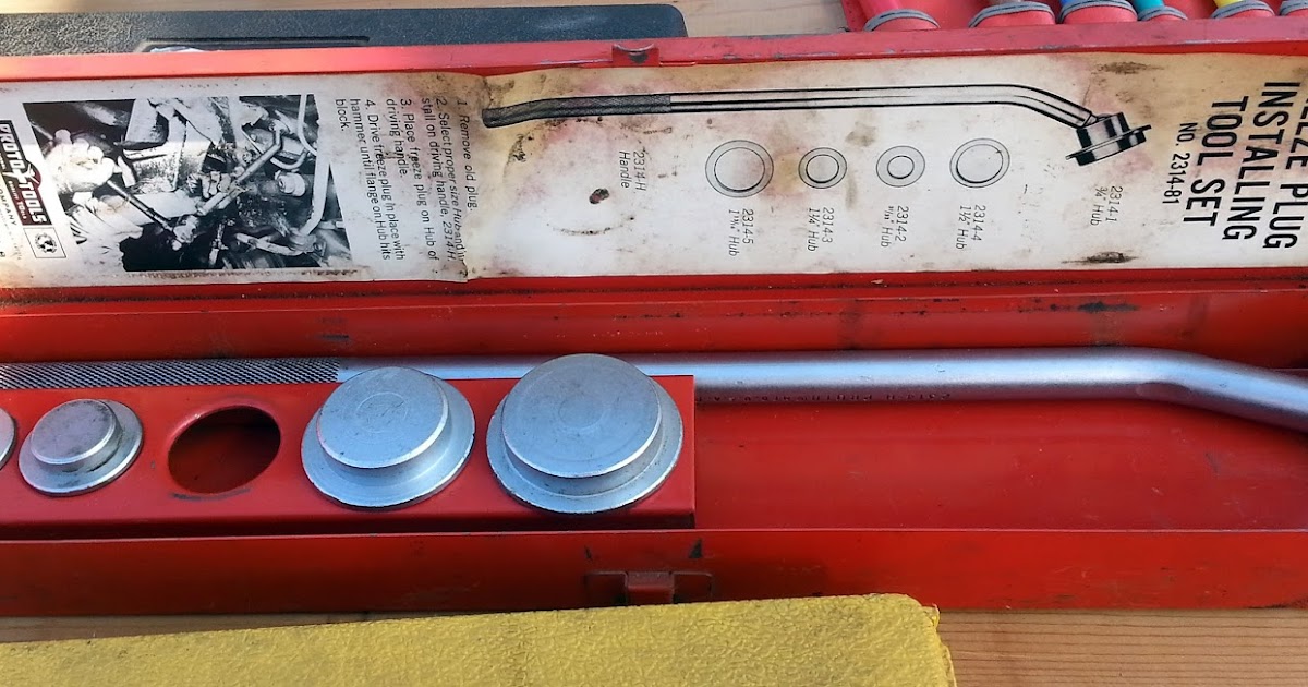 Just A Car Guy First time I've seen a freeze plug installation tool