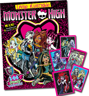 Figurinhas álbum de figurinhas Monster High