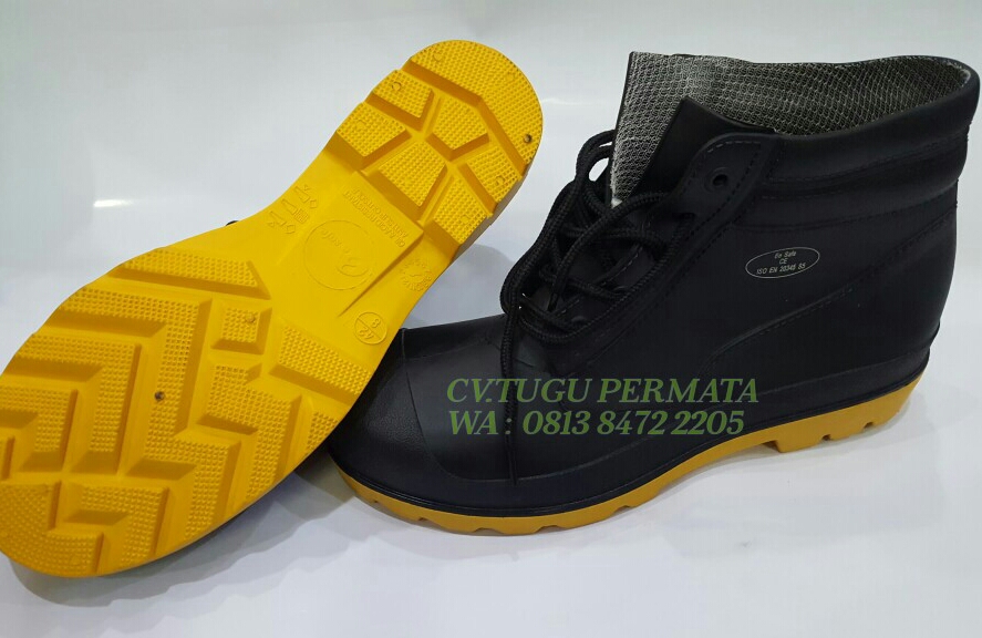 Grosiralatsafety Sepatu Boot Safety Pendek Karet