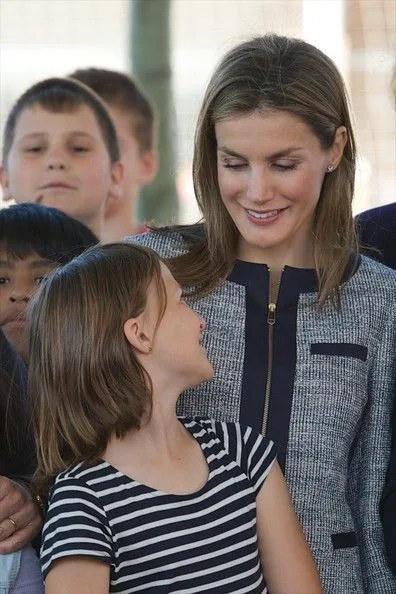 Princess Letizia of Spain visited the Maria Moliner school in Madrid