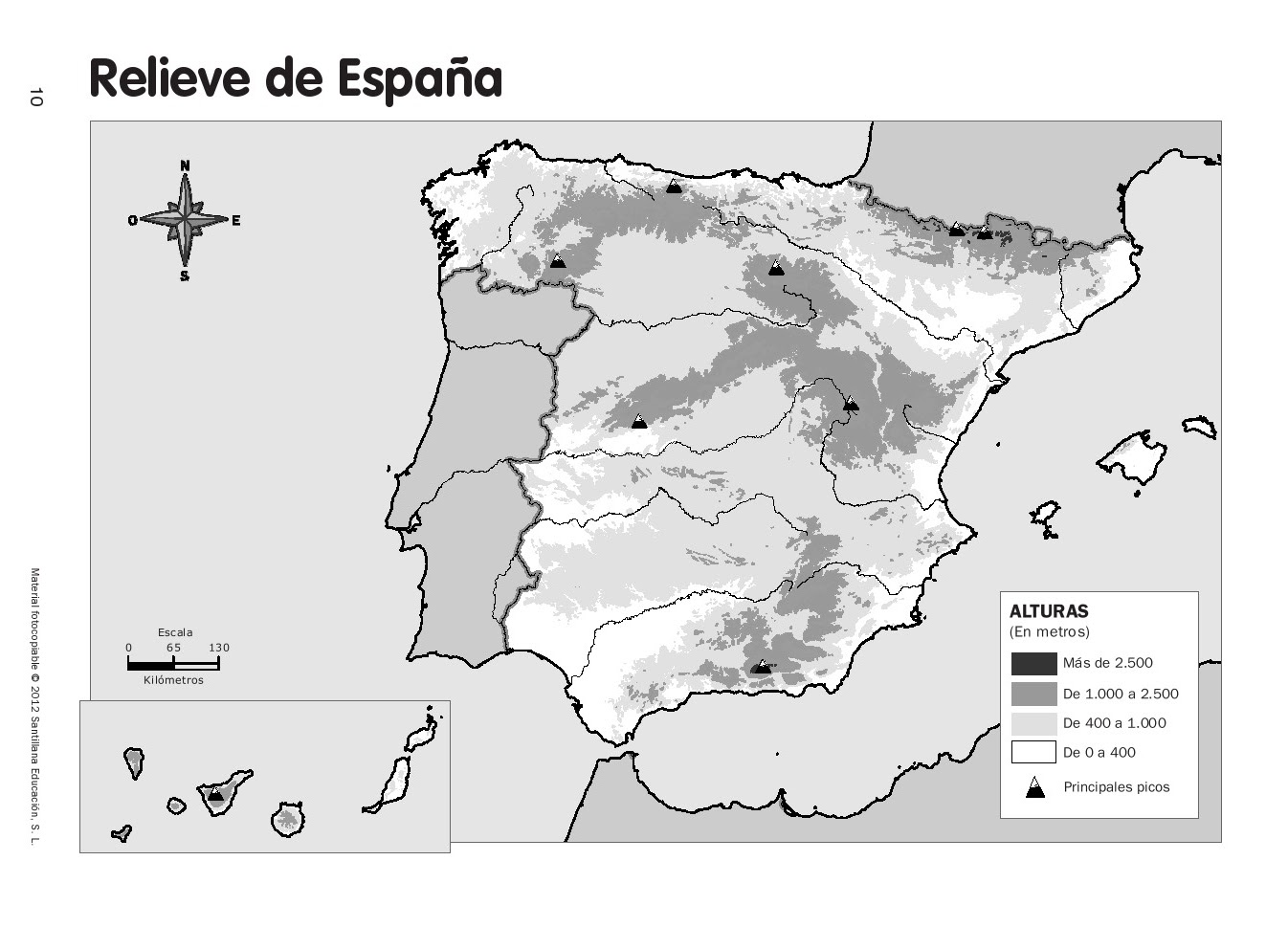 Mapa Mudo España 4 Primaria Mapa Mudo España 4 Primaria