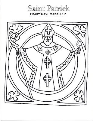 St Patrick Coloring Page Catholic 1