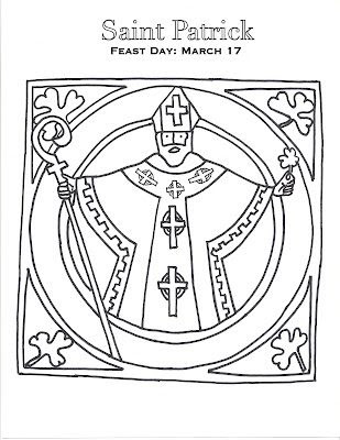 St Patrick Coloring Page Catholic