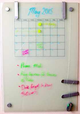 SRM Stickers Blog - Wall Glass Calendar by Cathy - #calendar #chalkboardmakers #fluorescent