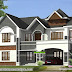 5 bedroom modern sloping roof 3618 sq-ft home