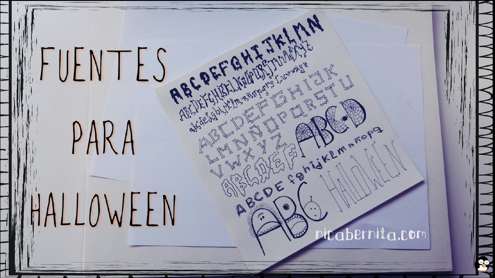 MANUALIDADES PARA HALLOWEEN ????: Cómo hacer letras terroríficas. Tipografía  o fuentes para Halloween