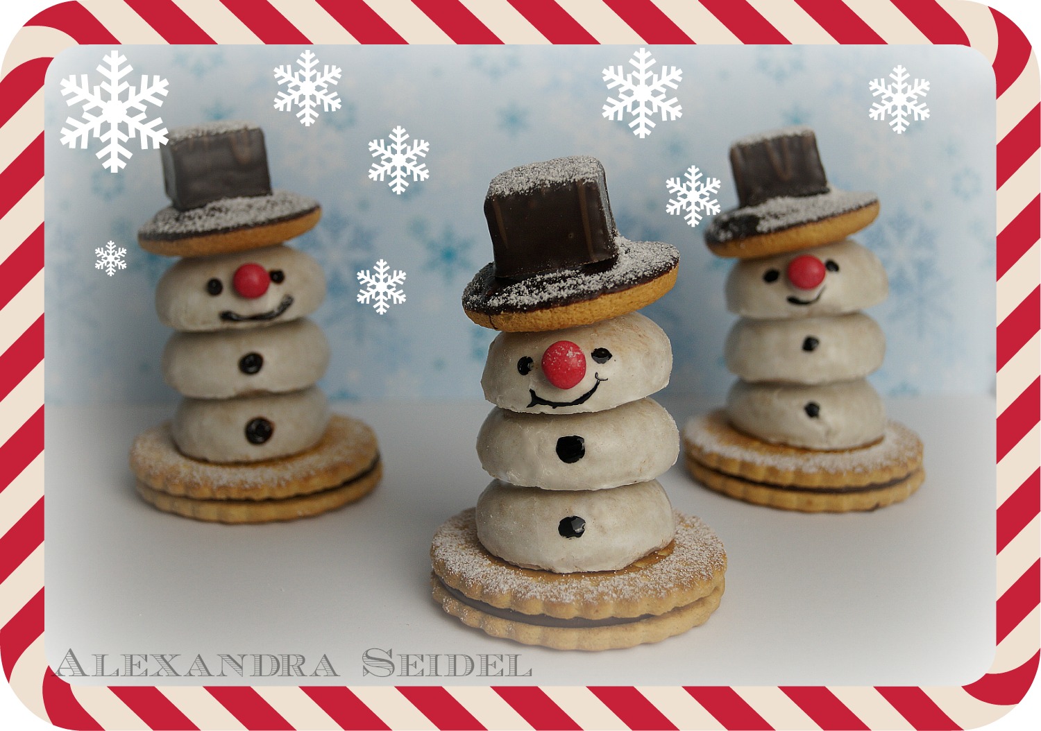 Keks-Schneemann/ Plätzchen Schneemann