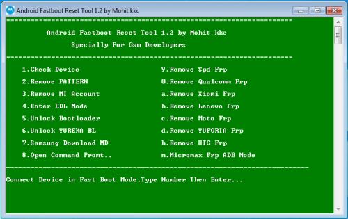 Android Fastboot Reset Tool