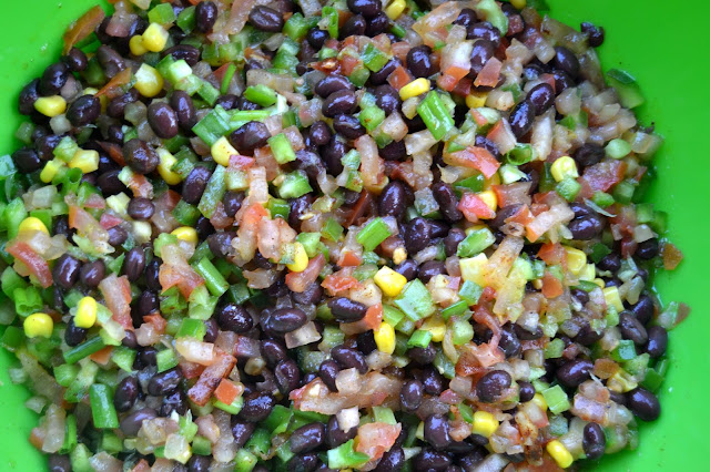 Texas Caviar AKA Black Bean Salad- serve with tortilla chips- great for any gathering as an appetizer!