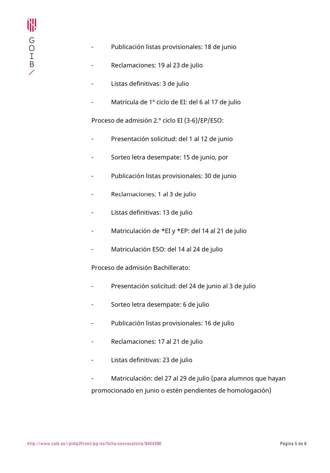 MATRICULACIÓ SEGON CICLE EI CURS 2020/2021