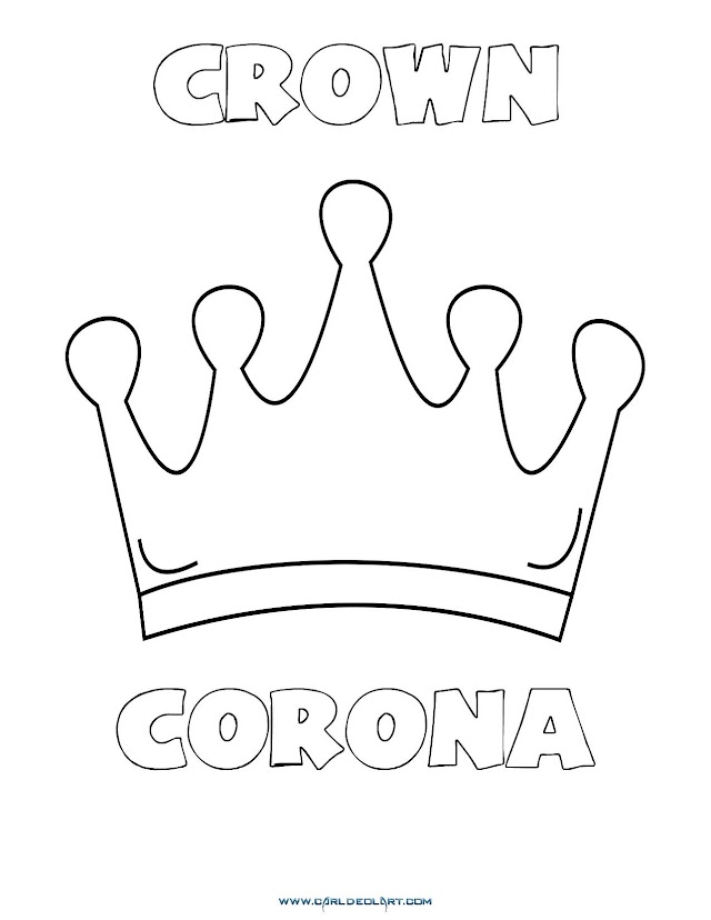 Dibujos Inglés - Español con C: Corona - Crown