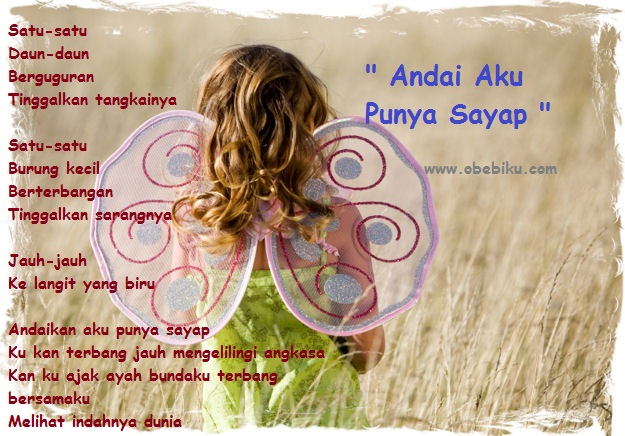 Lirik Lagu Anak Anak Andai Aku Punya Sayap Obebiku