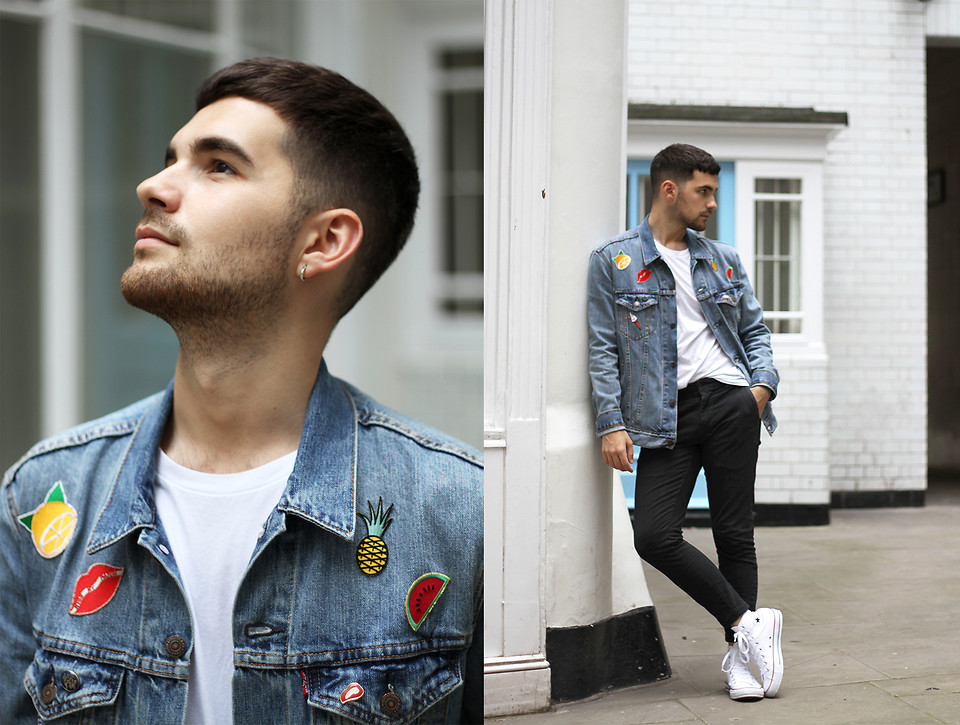 jaqueta jeans patches