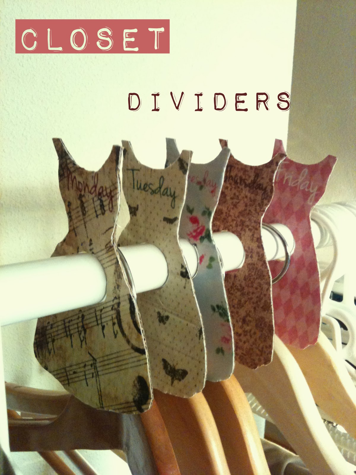 S L O A N E S T R E E T: Separadores ropa DIY / Closet Dividers DIY